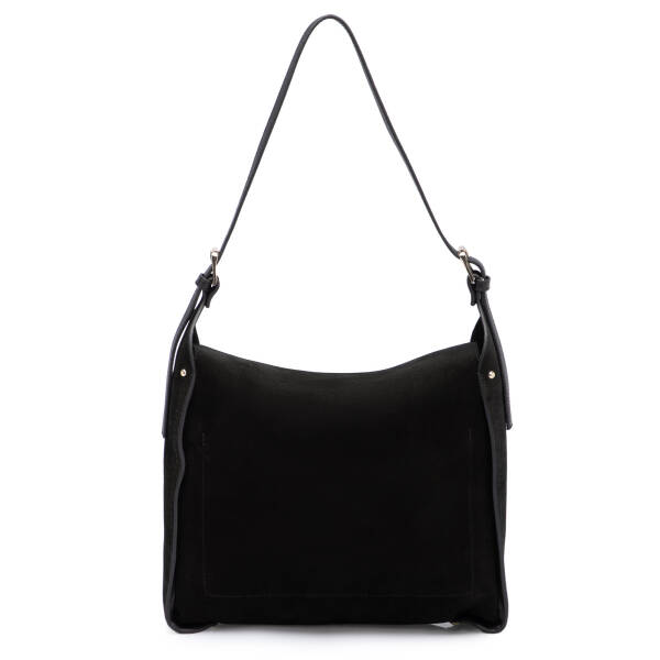 Siyah Hakiki Deri Kadın Omuz Çantası - S25K1BC80530-H30 - 3