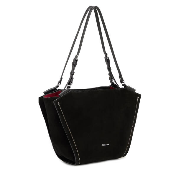 Siyah Hakiki Deri Kadın Omuz Çantası - S25K1BC80533-V4M - 2