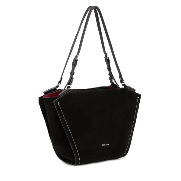 Siyah Hakiki Deri Kadın Omuz Çantası - S25K1BC80533-V4M - 2