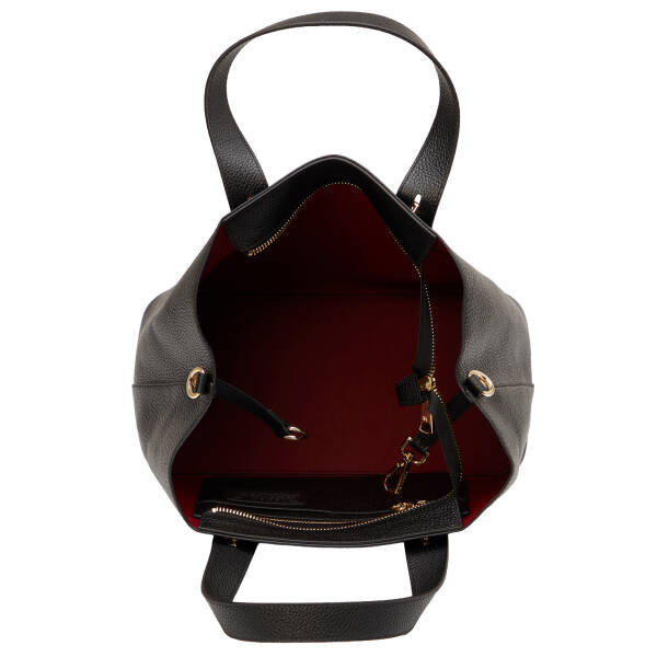 Siyah Hakiki Deri Kadın Omuz Çantası - S26Y1BC80485-A41 - 4