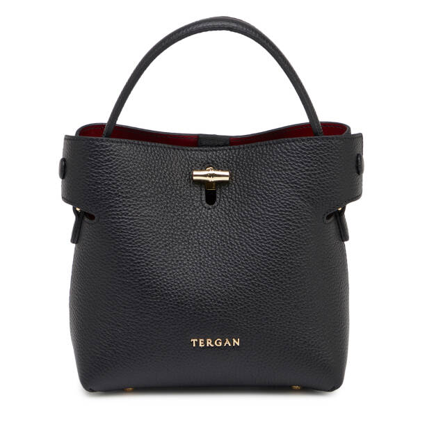 Siyah Hakiki Deri Kadın Omuz Çantası - S26Y1BC80489-A41 - Tergan