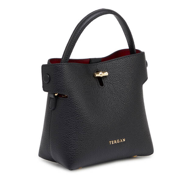 Siyah Hakiki Deri Kadın Omuz Çantası - S26Y1BC80489-A41 - Tergan