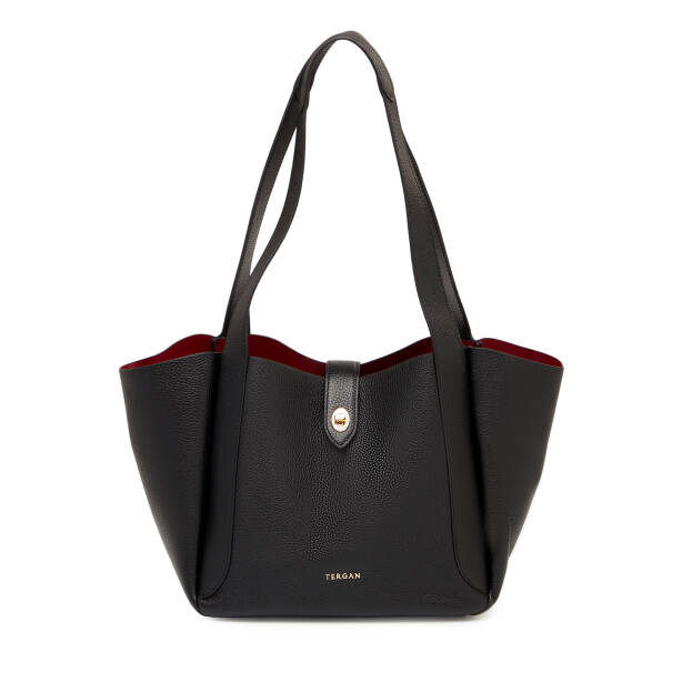 Siyah Hakiki Deri Kadın Omuz Çantası - S26Y1BC80528-A41 