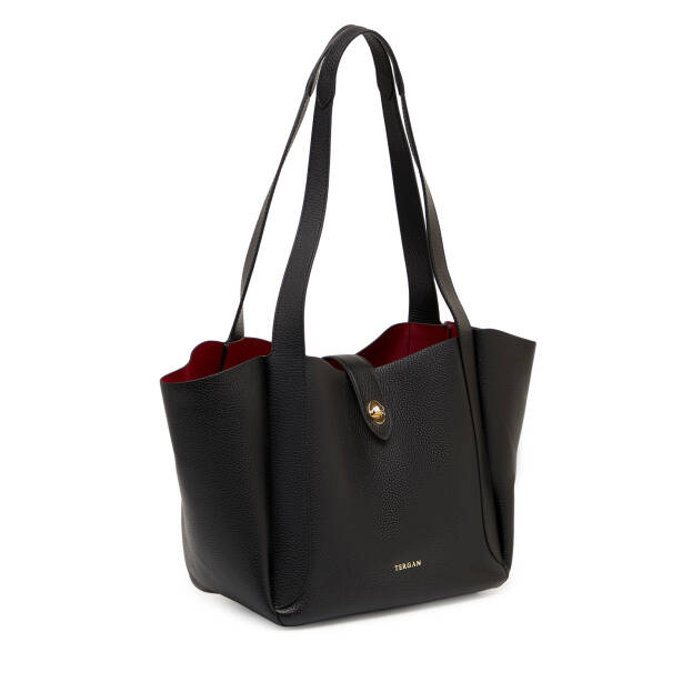 Siyah Hakiki Deri Kadın Omuz Çantası - S26Y1BC80528-A41 - 2