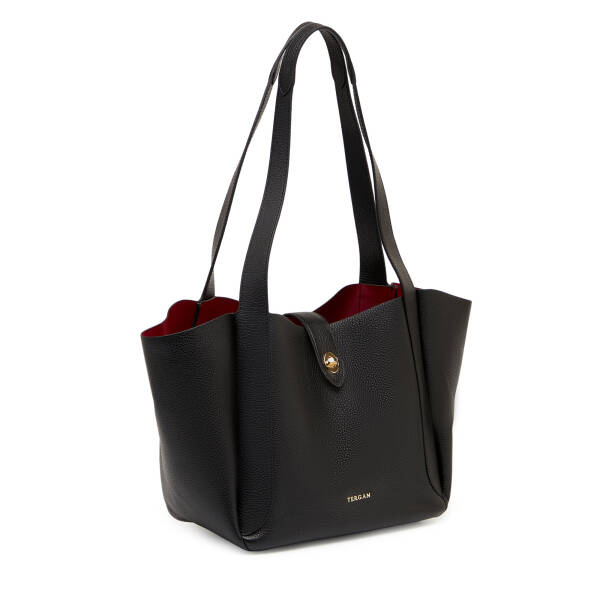 Siyah Hakiki Deri Kadın Omuz Çantası - S26Y1BC80528-A41 - 2