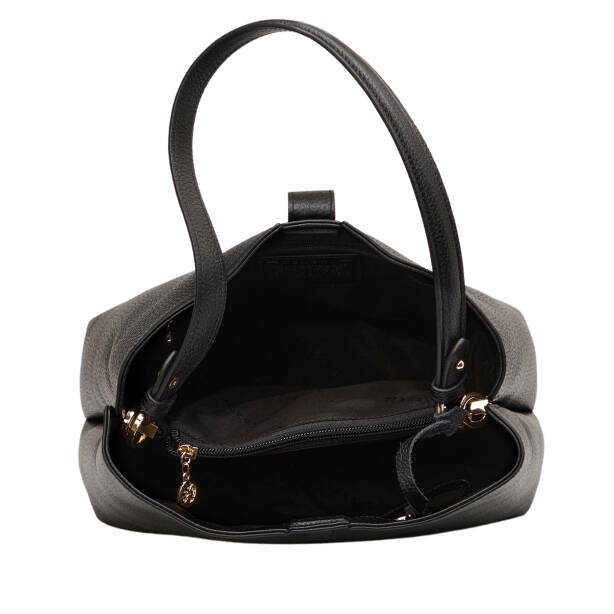 Siyah Hakiki Deri Kadın Omuz Çantası - S26Y1BC80532-A41 - 4