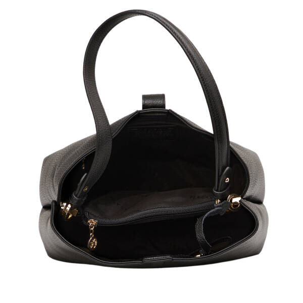 Siyah Hakiki Deri Kadın Omuz Çantası - S26Y1BC80532-A41 - 4