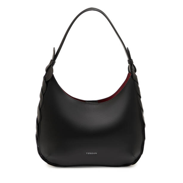 Siyah Hakiki Deri Kadın Omuz Çantası - S26Y1BC80545-A55 