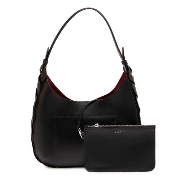 Siyah Hakiki Deri Kadın Omuz Çantası - S26Y1BC80545-A55 - 3