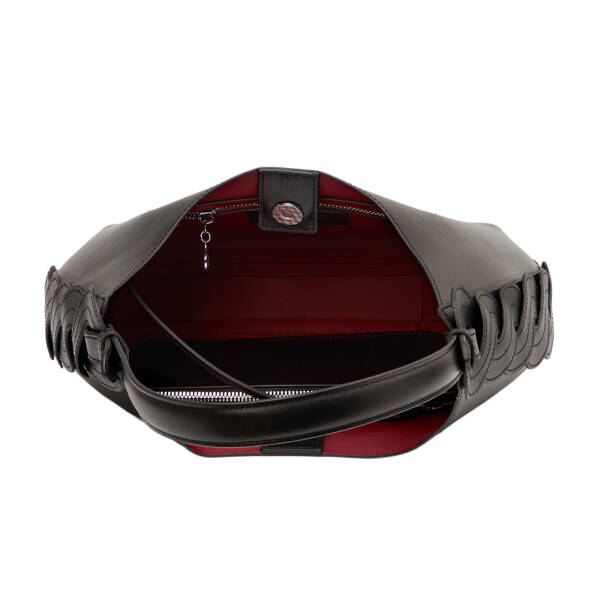 Siyah Hakiki Deri Kadın Omuz Çantası - S26Y1BC80545-A55 - 4