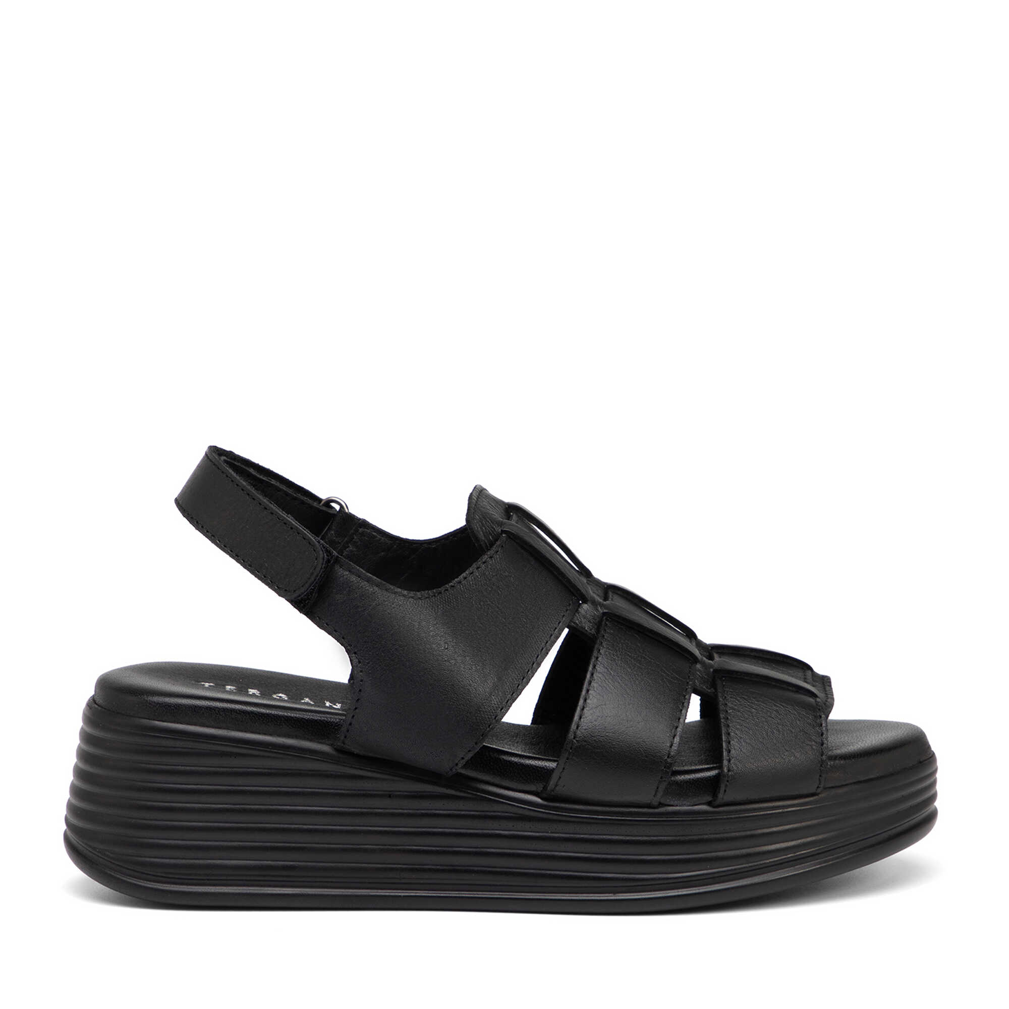 Siyah Hakiki Deri Kadın Sandalet - K25Y1SN67987-A23