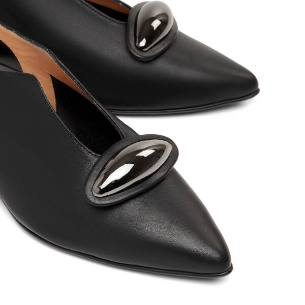 Siyah Hakiki Deri Kadın Sandalet - K26Y1AY68566-A23 - 3