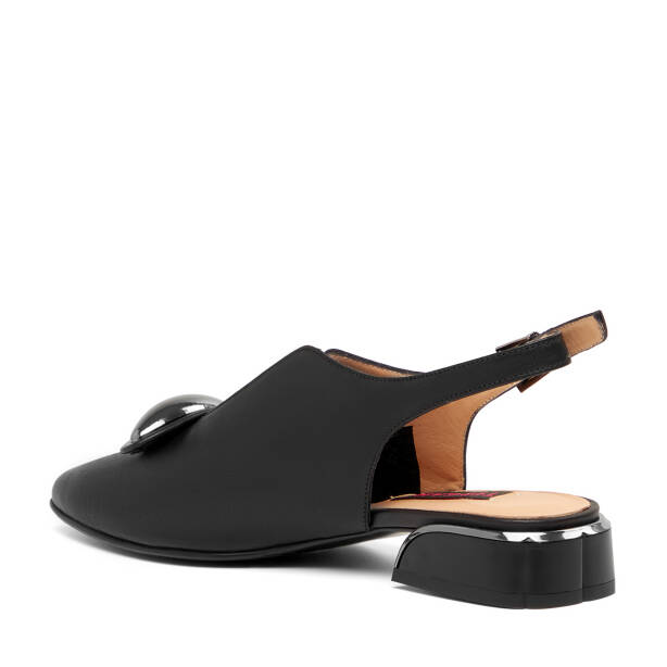 Siyah Hakiki Deri Kadın Sandalet - K26Y1AY68566-A23 - Tergan