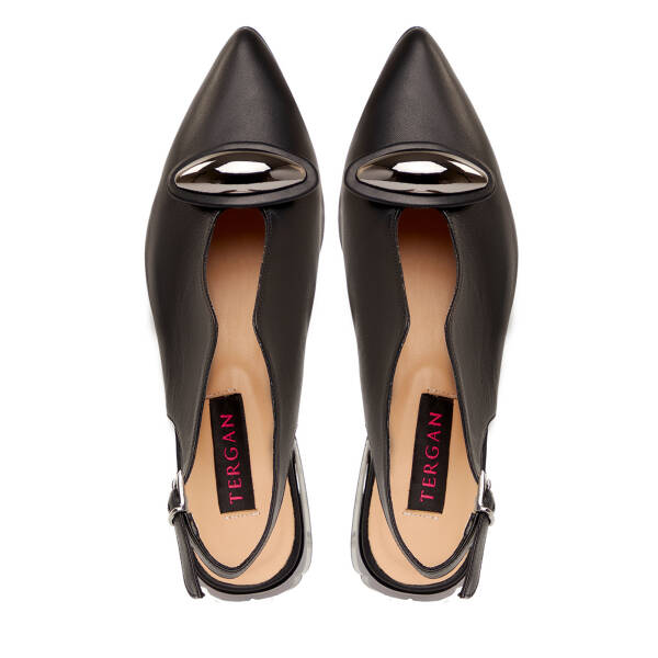 Siyah Hakiki Deri Kadın Sandalet - K26Y1AY68566-A23 - 5