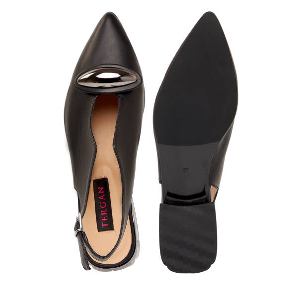 Siyah Hakiki Deri Kadın Sandalet - K26Y1AY68566-A23 - 6