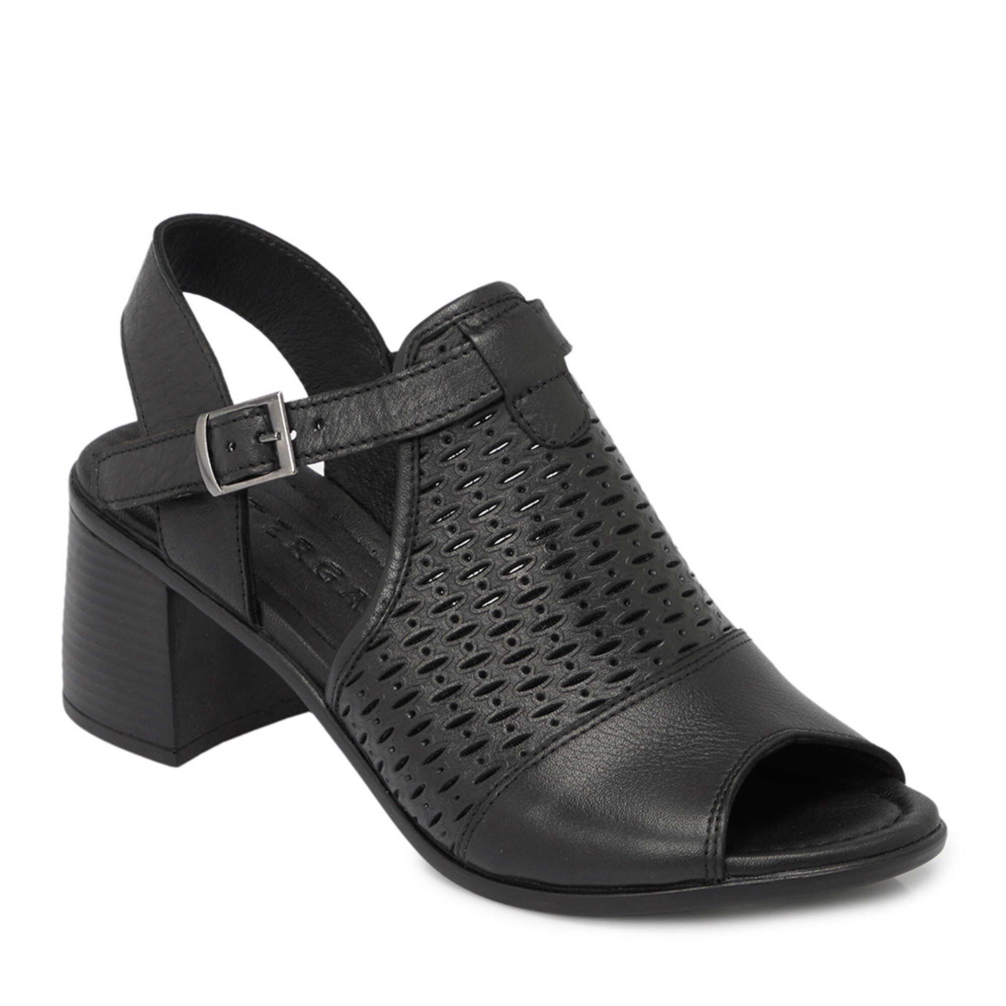 Siyah Hakiki Deri Kadın Sandalet - K26Y1SN68371-A23