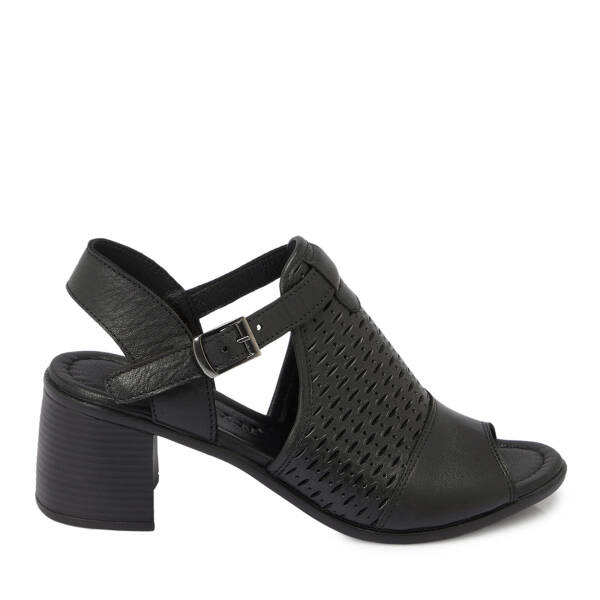 Siyah Hakiki Deri Kadın Sandalet - K26Y1SN68371-A23 - 3
