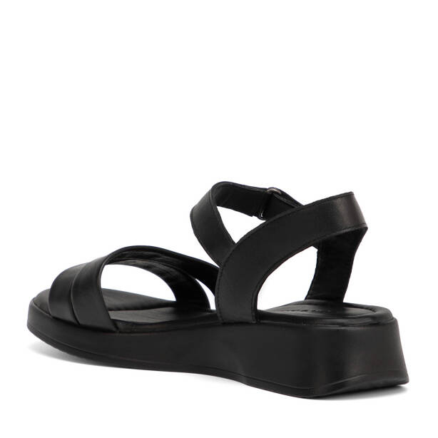 Siyah Hakiki Deri Kadın Sandalet - K26Y1SN68410-A23 - 4