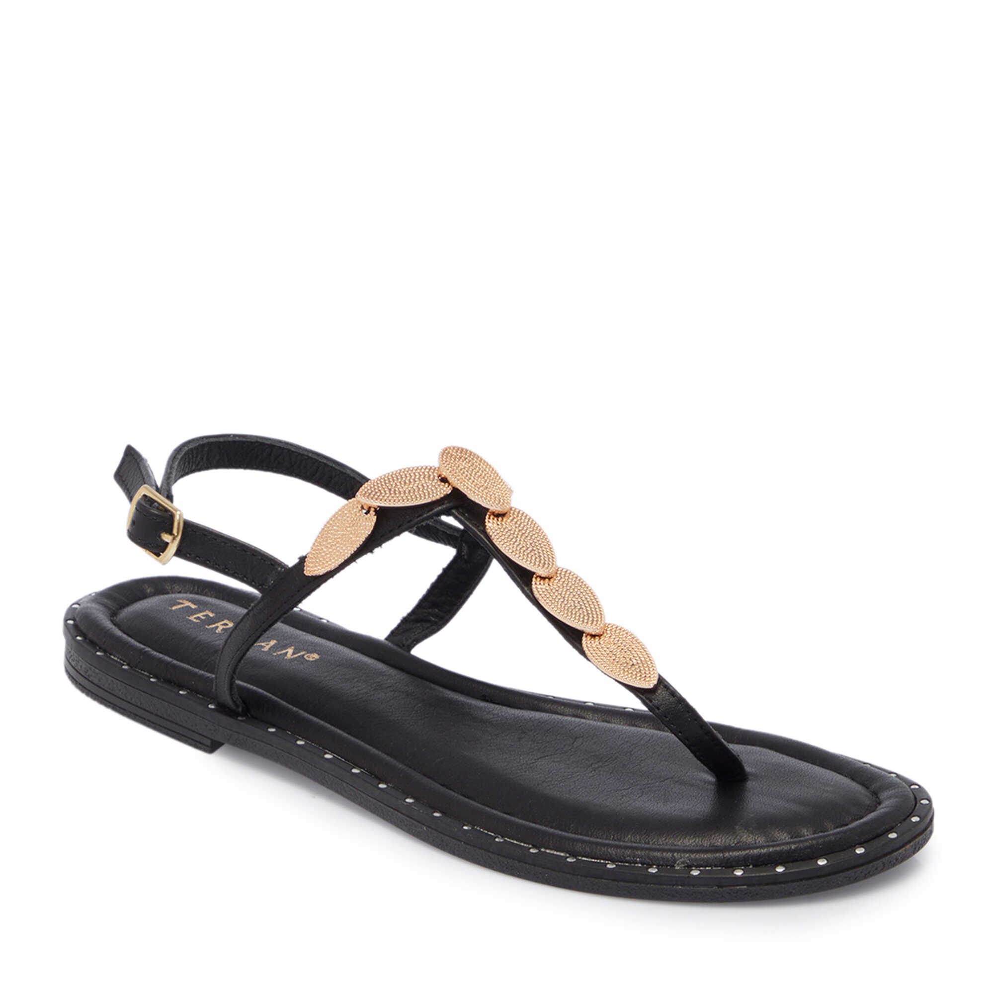 Siyah Hakiki Deri Kadın Sandalet - K26Y1SN68430-A23