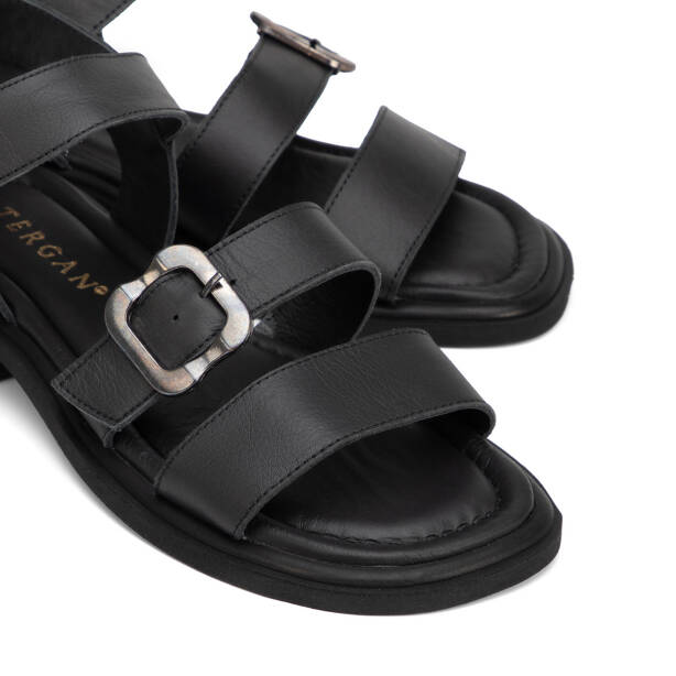 Siyah Hakiki Deri Kadın Sandalet - K26Y1SN68432-A23 - 3