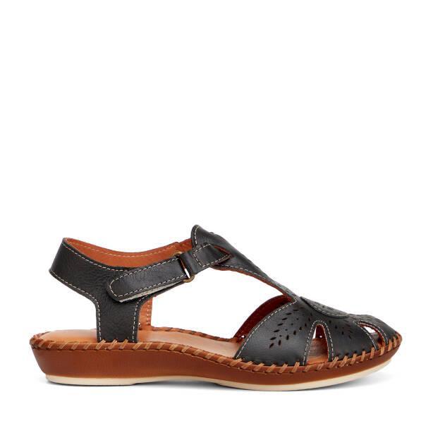 Siyah Hakiki Deri Kadın Sandalet - K26Y1SN68446-A23 - 1