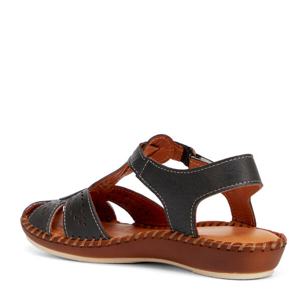 Siyah Hakiki Deri Kadın Sandalet - K26Y1SN68446-A23 - 4