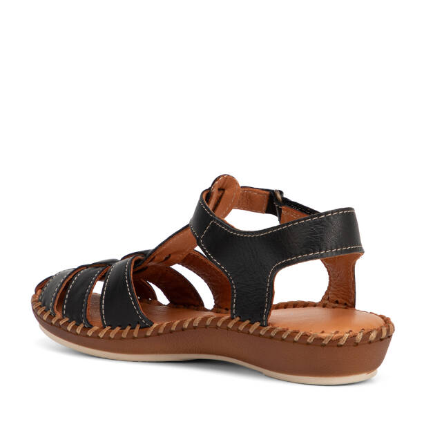 Siyah Hakiki Deri Kadın Sandalet - K26Y1SN68447-A23 - 4