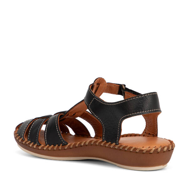 Siyah Hakiki Deri Kadın Sandalet - K26Y1SN68447-A23 - 4