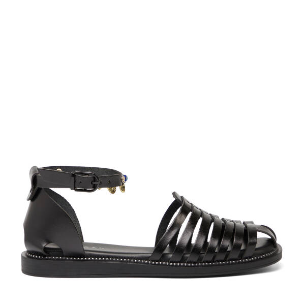 Siyah Hakiki Deri Kadın Sandalet - K26Y1SN68452-A23 - 1