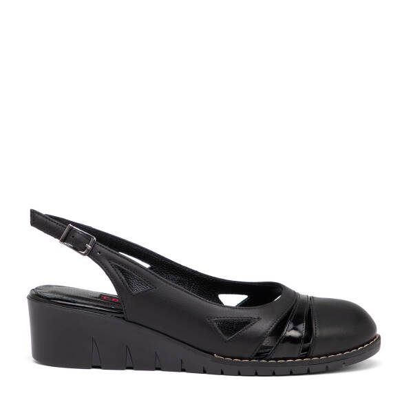 Siyah Hakiki Deri Kadın Sandalet - K26Y1SN68495-A23 - 1