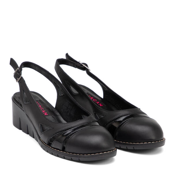 Siyah Hakiki Deri Kadın Sandalet - K26Y1SN68495-A23 - 2