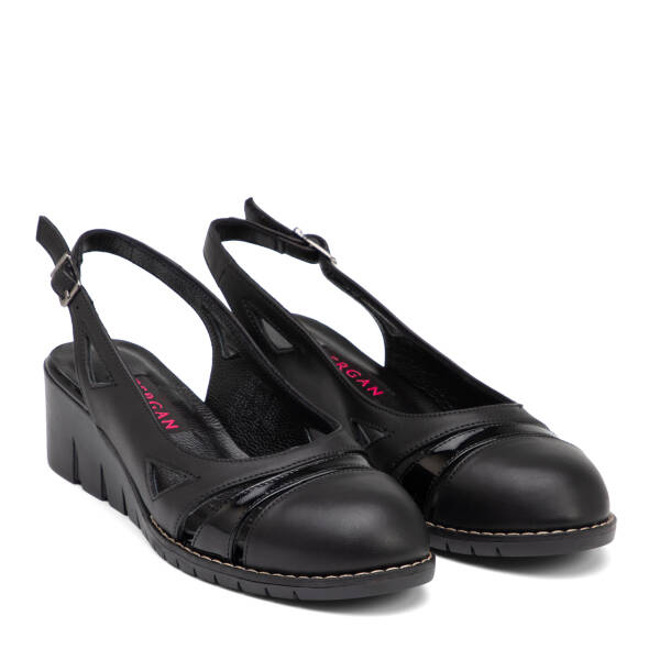 Siyah Hakiki Deri Kadın Sandalet - K26Y1SN68495-A23 - 2