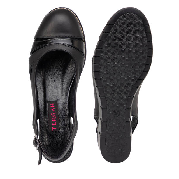 Siyah Hakiki Deri Kadın Sandalet - K26Y1SN68495-A23 - 6