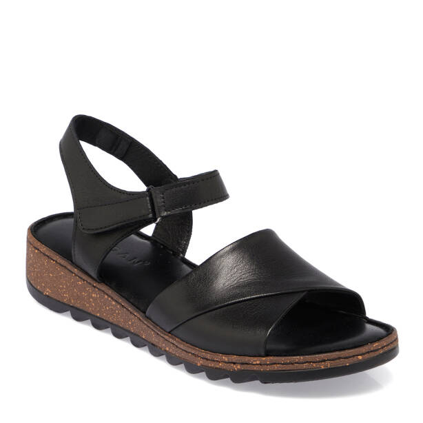 Siyah Hakiki Deri Kadın Sandalet - K26Y1SN68501-A23 - 2