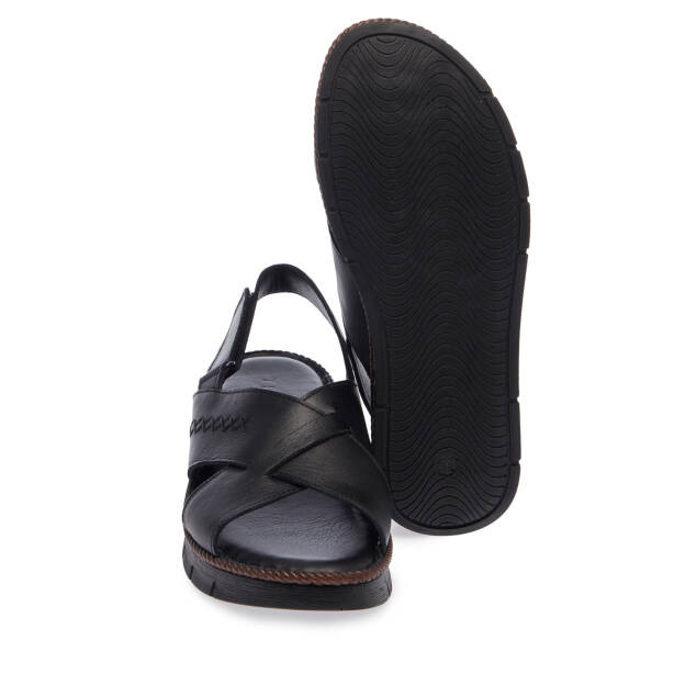 Siyah Hakiki Deri Kadın Sandalet - K26Y1SN68542-A23 - 4