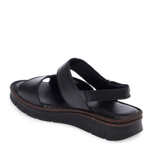 Siyah Hakiki Deri Kadın Sandalet - K26Y1SN68543-A23 - 2