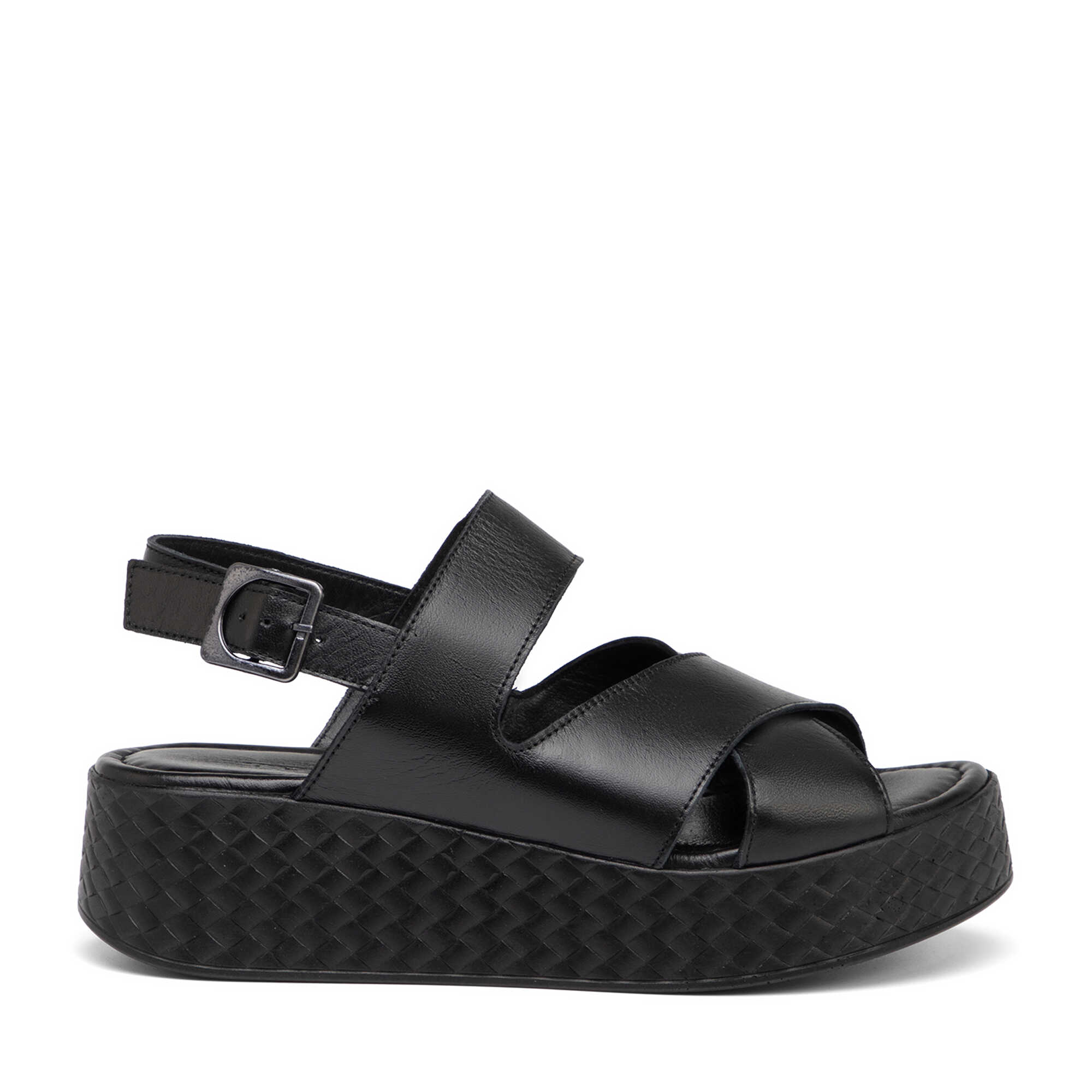 Siyah Hakiki Deri Kadın Sandalet - K26Y1SN68559-A23