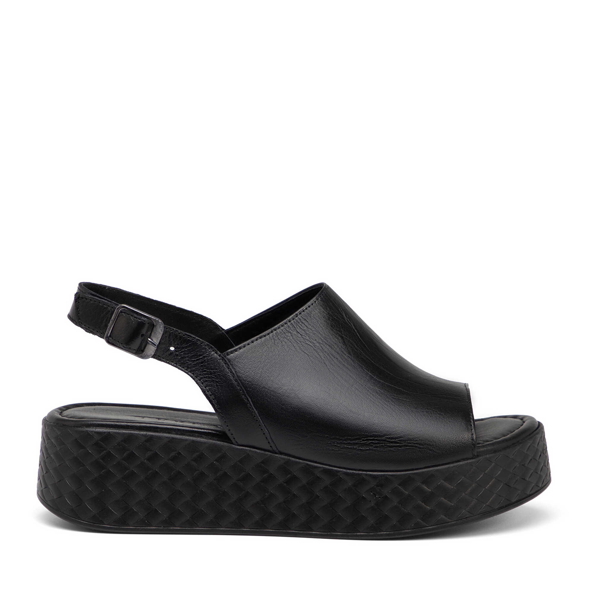 Siyah Hakiki Deri Kadın Sandalet - K26Y1SN68560-A23