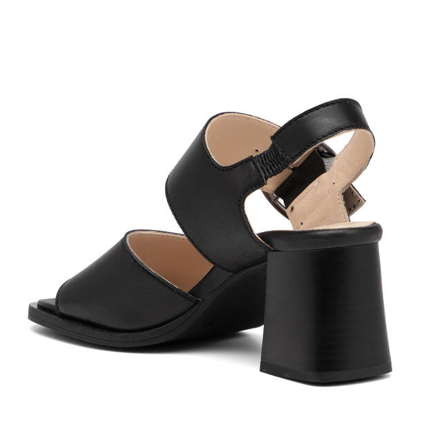 Siyah Hakiki Deri Kadın Sandalet - K26Y1SN68572-A23 - 4