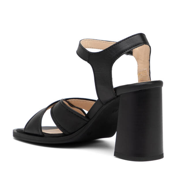 Siyah Hakiki Deri Kadın Sandalet - K26Y1SN68575-A23 - 4