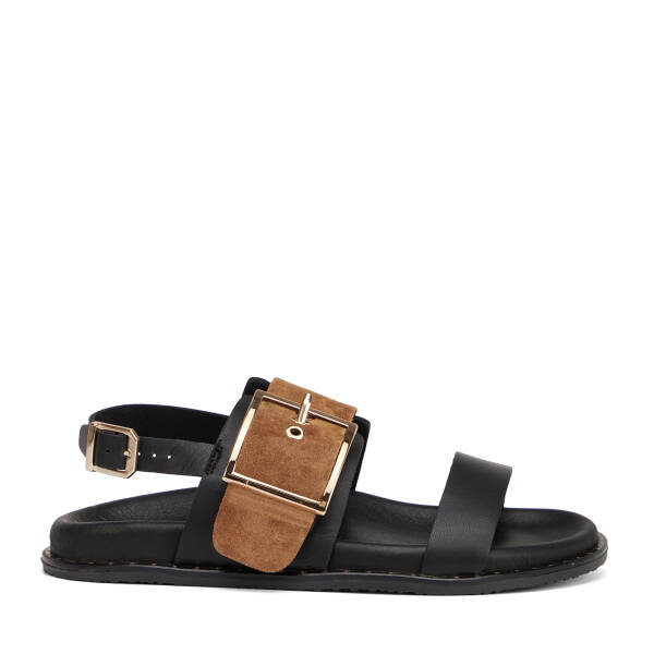 Siyah Hakiki Deri Kadın Sandalet - K26Y1SN68642-V1W - 1
