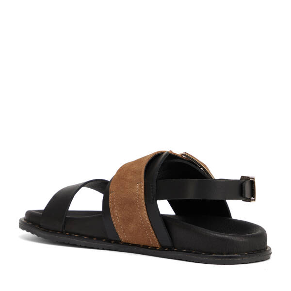 Siyah Hakiki Deri Kadın Sandalet - K26Y1SN68642-V1W - 4