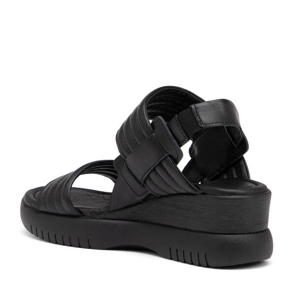 Siyah Hakiki Deri Kadın Sandalet - K26Y1SN68669-A23 - 4