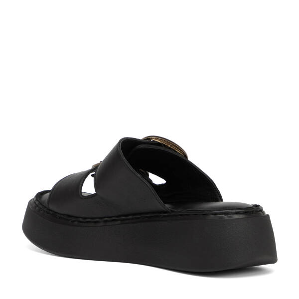 Siyah Hakiki Deri Kadın Sandalet - K26Y1TR68627-A23 - 4