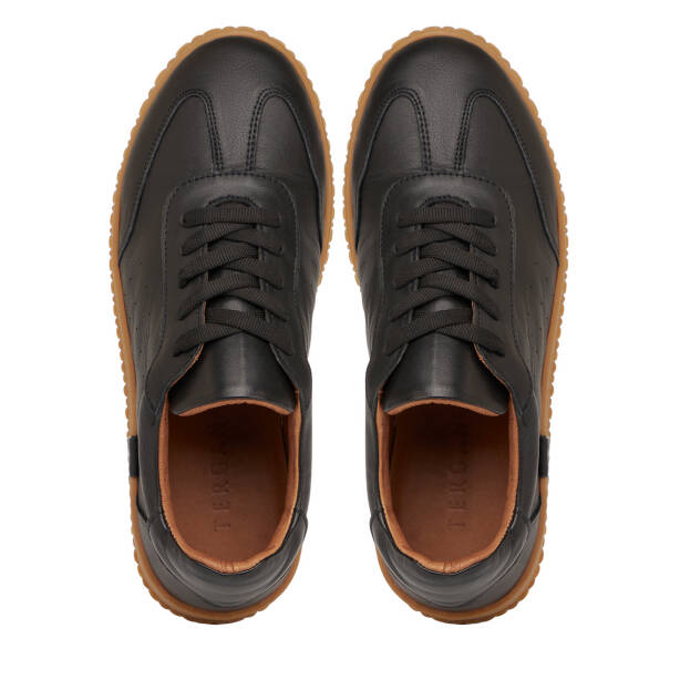 Siyah Hakiki Deri Kadın Sneaker - K25I1AY67842-A23 - 5