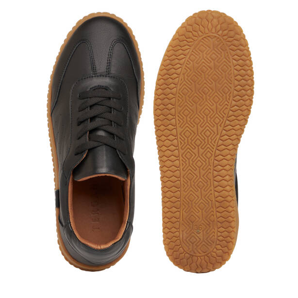 Siyah Hakiki Deri Kadın Sneaker - K25I1AY67842-A23 - 6