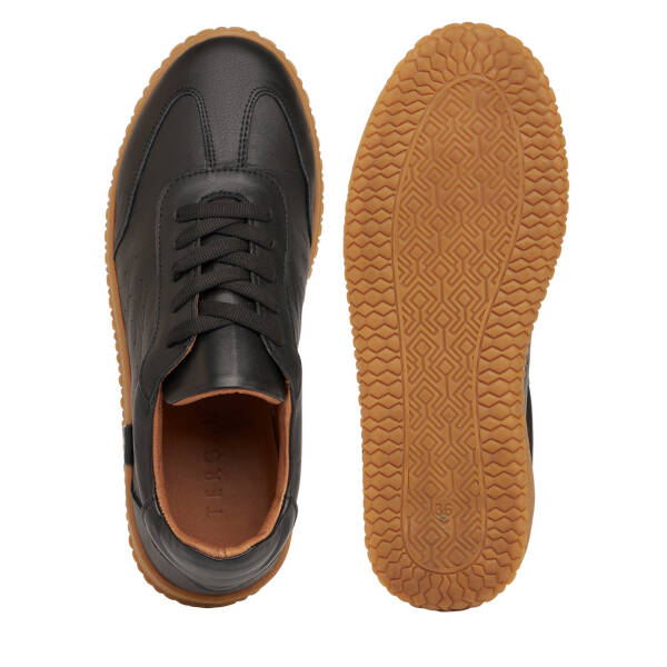 Siyah Hakiki Deri Kadın Sneaker - K25I1AY67842-A23 - 6