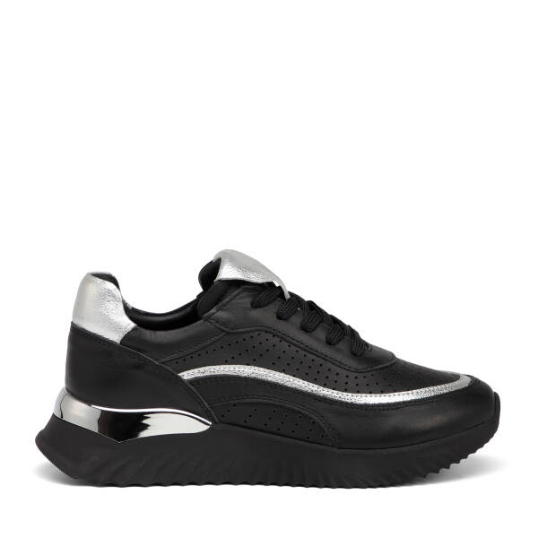Siyah Hakiki Deri Kadın Sneaker - K25I1AY67970-A23 - 1