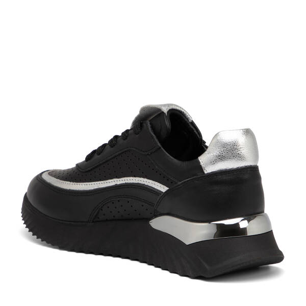 Siyah Hakiki Deri Kadın Sneaker - K25I1AY67970-A23 - 4