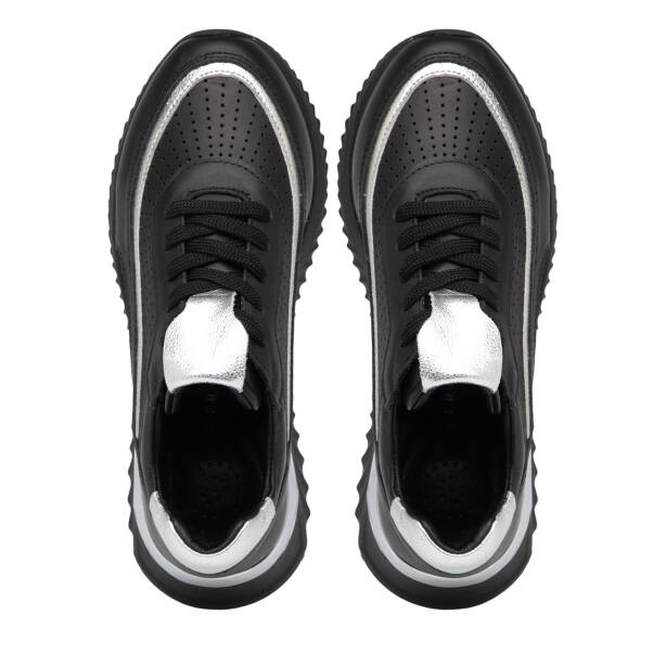 Siyah Hakiki Deri Kadın Sneaker - K25I1AY67970-A23 - 5